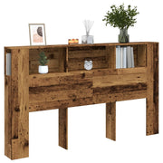 Testiera per armadio in derivati del legno invecchiato 180x18,5x102,5 cm v2239 Vetonek