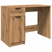 Bureau artisanal en bois d'ingénierie en chêne 100x50x75 cm V2857 Vetonek