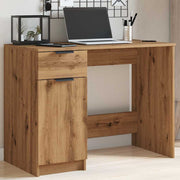 Bureau artisanal en bois d'ingénierie en chêne 100x50x75 cm V2857 Vetonek