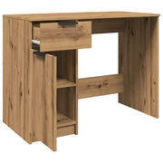 Bureau artisanal en bois d'ingénierie en chêne 100x50x75 cm V2857 Vetonek