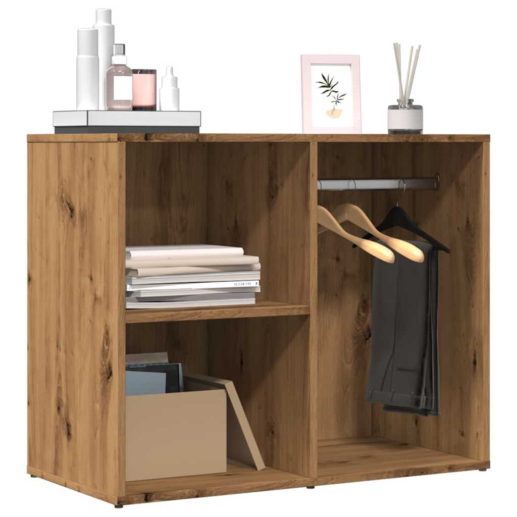 Vetonek Mueble vestidor madera ingeniería roble artesanal 80x40x65 cm