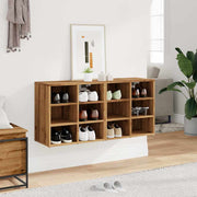 Zapateros 2 uds roble artesanal 52x30x50 cm v3250 - Vetonek