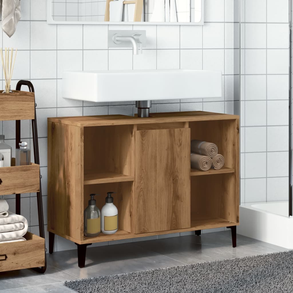 Mueble de lavabo madera sintetizada Nexus roble artisan 80x33x60 cm