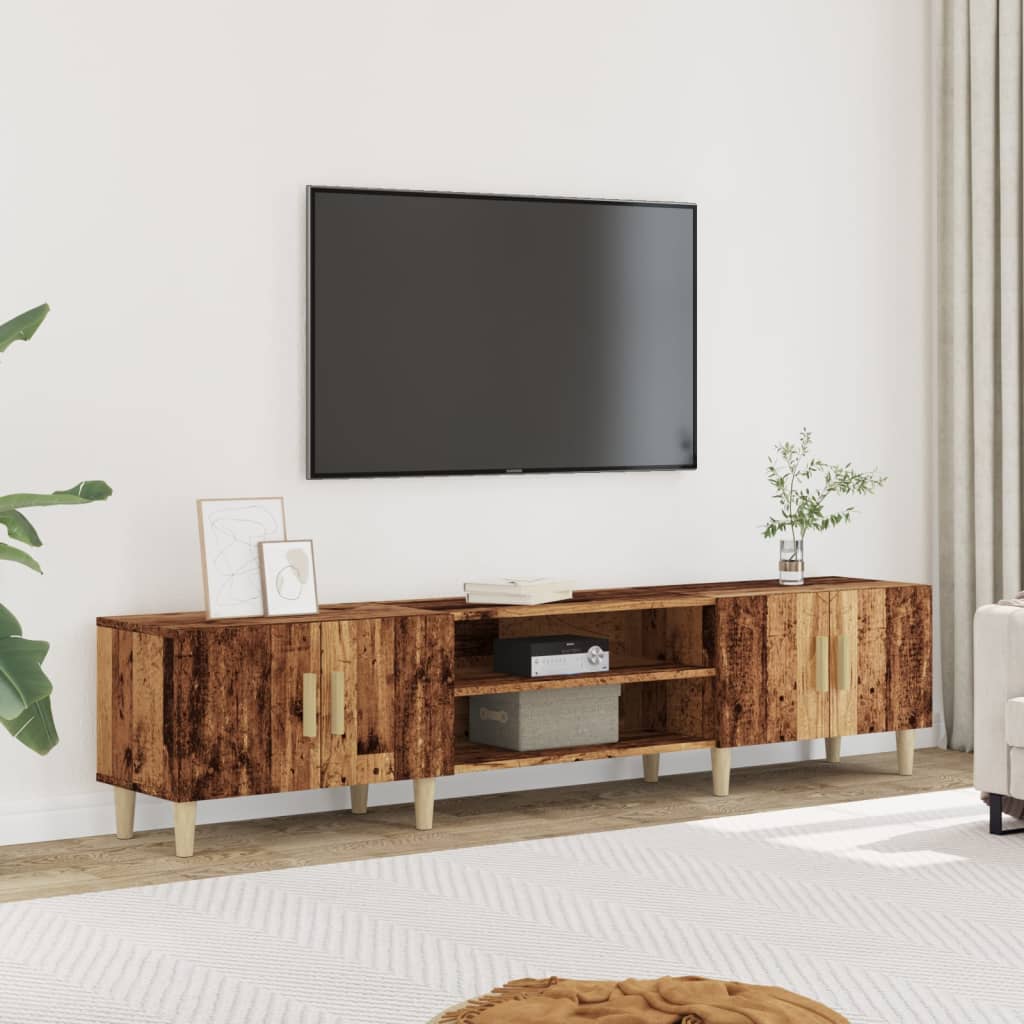 Vetonek Mueble de TV madera ingeniería madera envejecida 180x31,5x40 cm