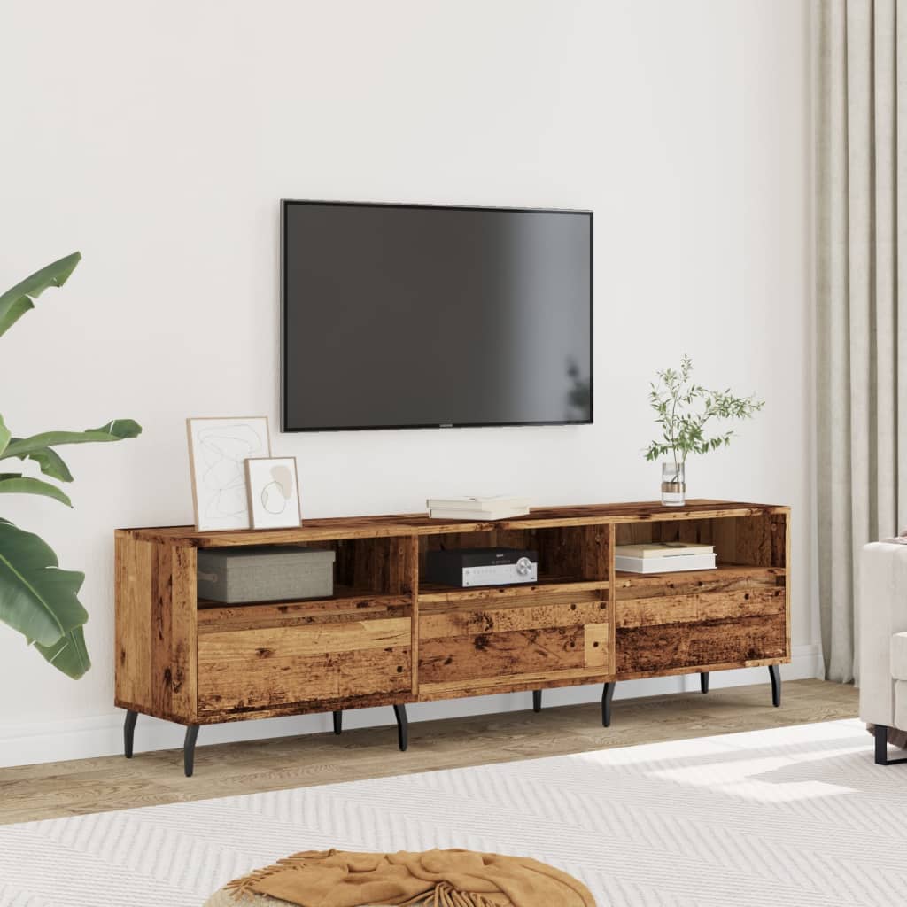 Vetonek Mueble de TV madera ingeniería madera envejecida 150x30x44,5 cm