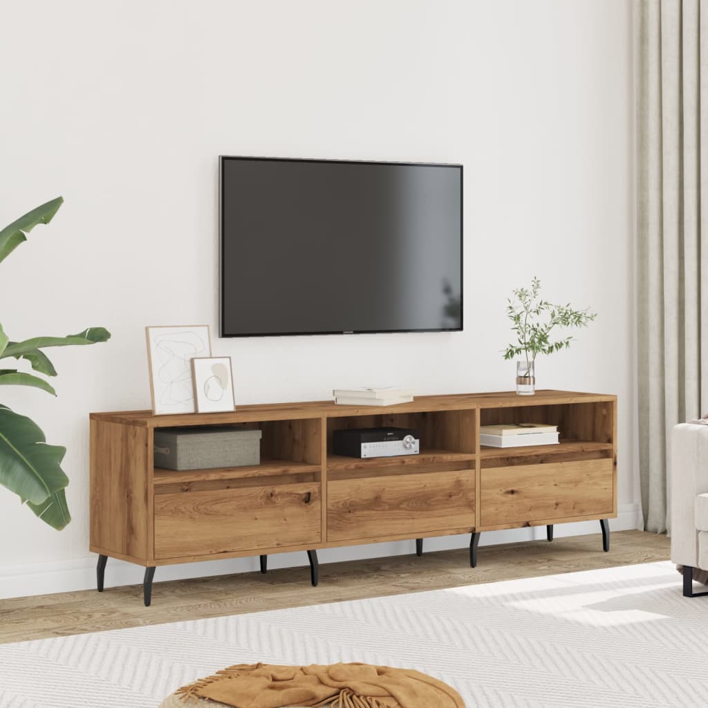 Vetonek Mueble de TV madera de ingeniería roble artisan 150x30x44,5 cm