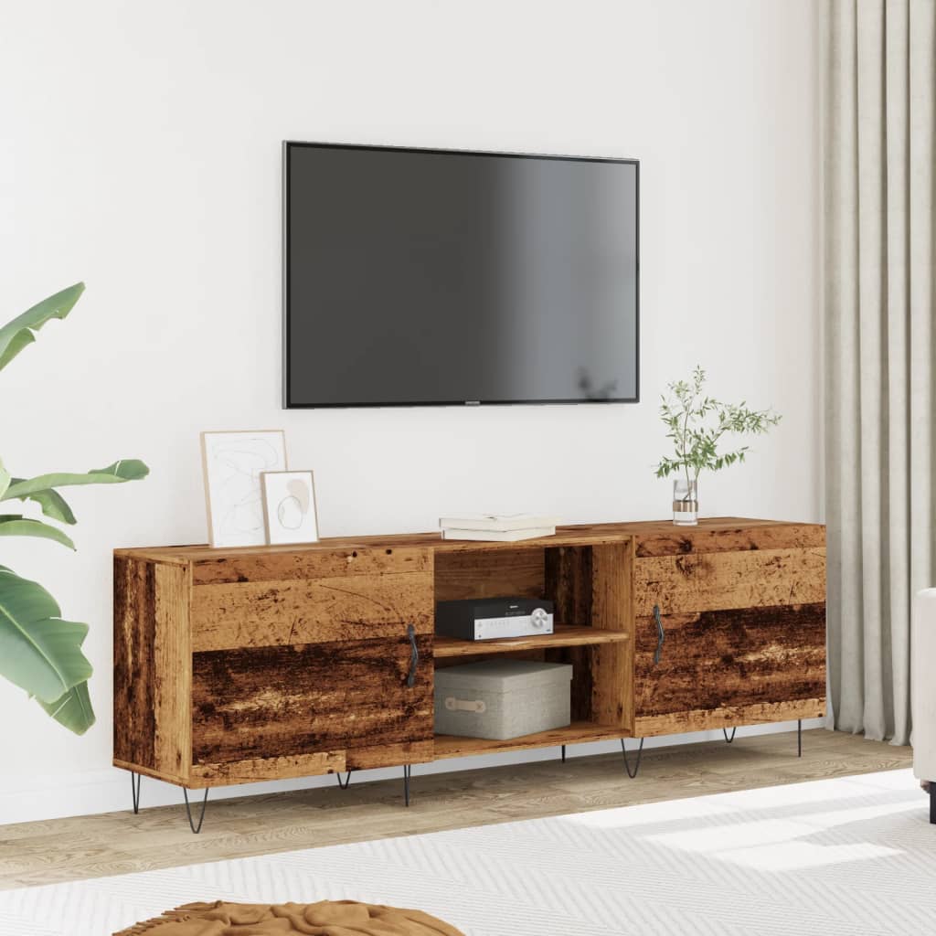 Vetonek Mueble de TV madera de ingeniería envejecida 150x30x50 cm