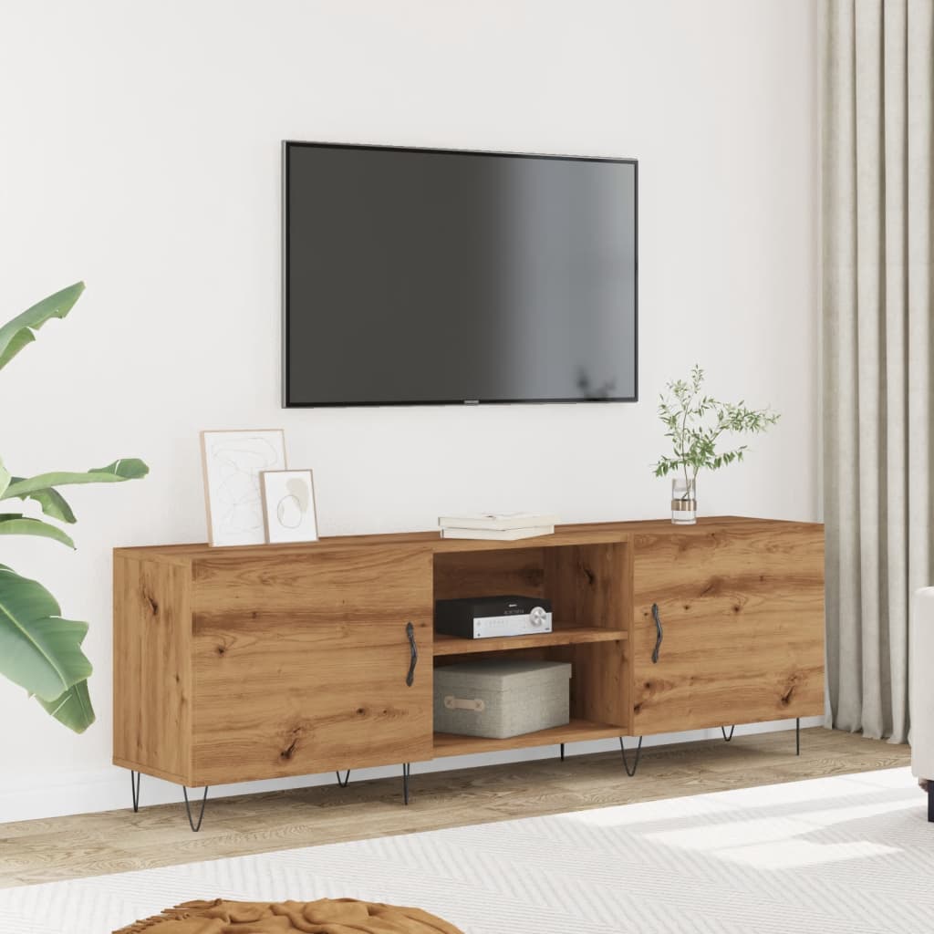 Vetonek Mueble de TV madera de ingeniería roble artisan 150x30x50 cm