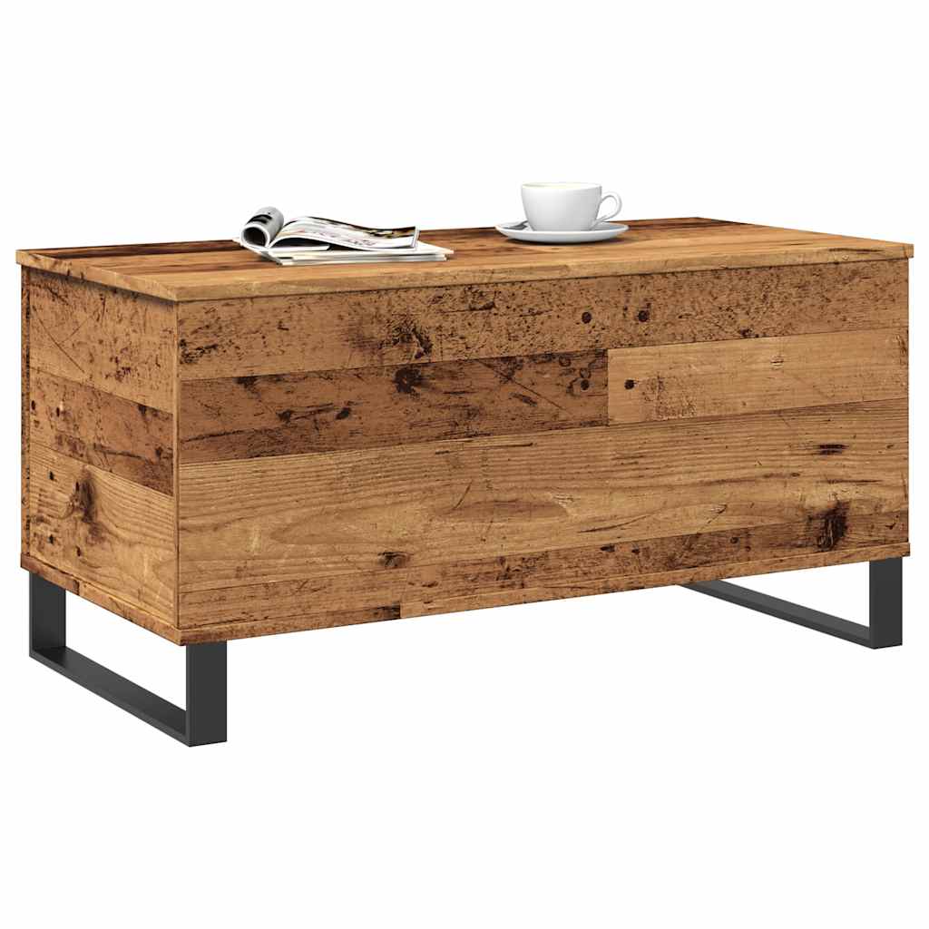 Mesa de centro madera de ingeniería envejecida 90x44,5x45 cm