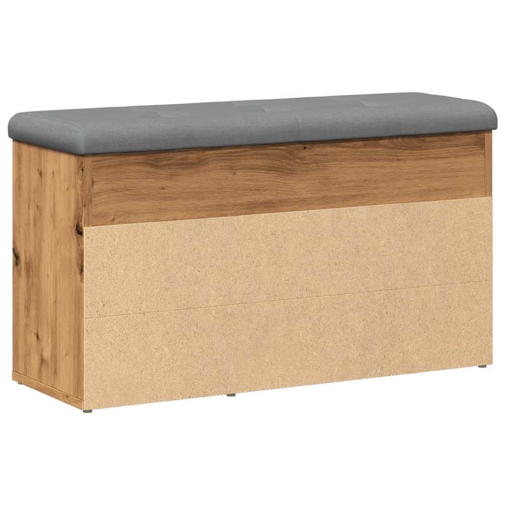 Banco zapatero madera de ingeniería roble artisan 82x32x45,5 cm V6220 Vetonek