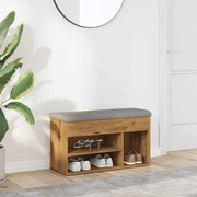 Banco zapatero madera de ingeniería roble artisan 82x32x45,5 cm V6220 Vetonek