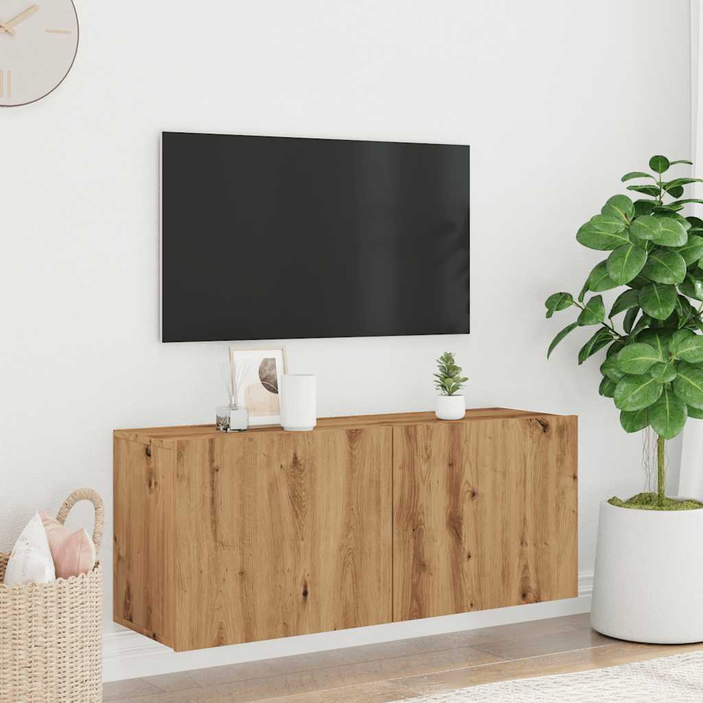 Oak TV furniture artisian 100x30x41 cm