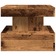 Mesa de centro con luces LED madera envejecida 50x50x40 cm V6992 Vetonek