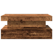 Mesa de centro con luces LED madera envejecida 90x50x40 cm V7012 Vetonek