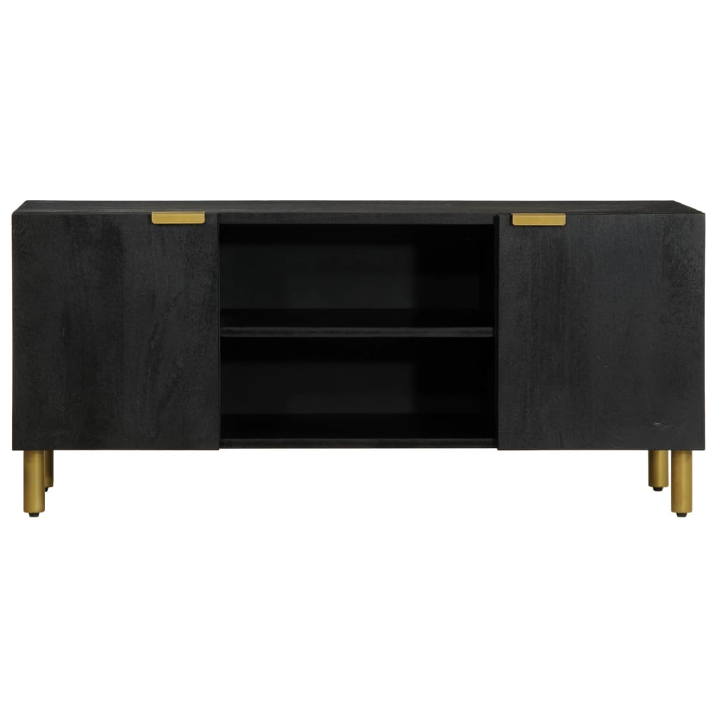 Mueble de TV madera de ingeniería negro 105x33x46 cm