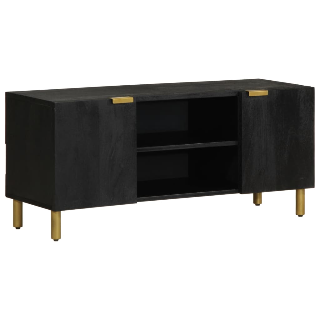 Vetonek Mueble de TV madera de ingeniería negro 105x33x46 cm