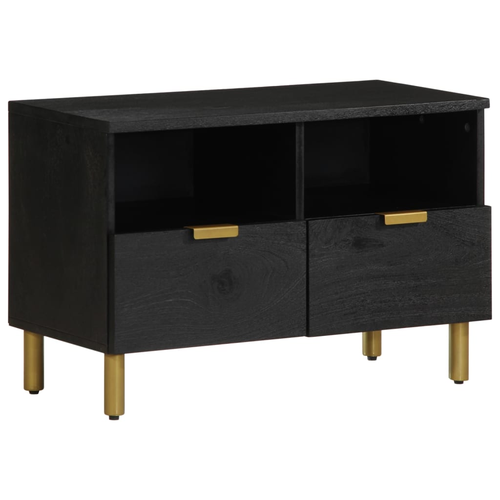 Vetonek Mueble de TV madera de ingeniería negro 70x33x46 cm