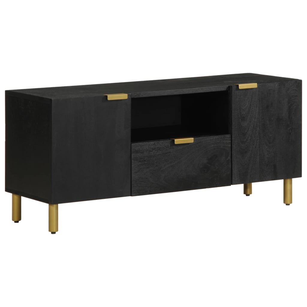 Vetonek Mueble de TV madera de ingeniería negro 105x33x46 cm