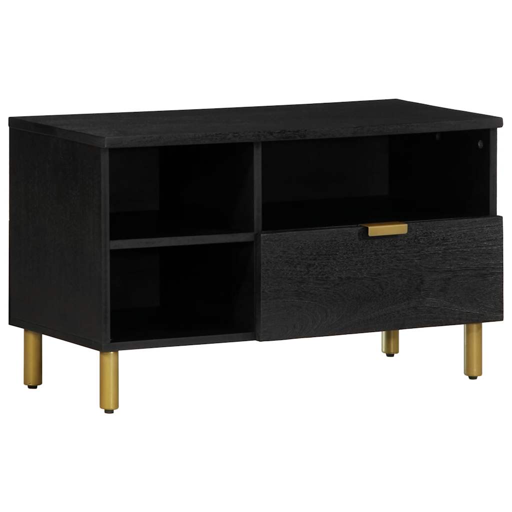 Vetonek Mueble de TV madera de ingeniería negro 80x33x46 cm