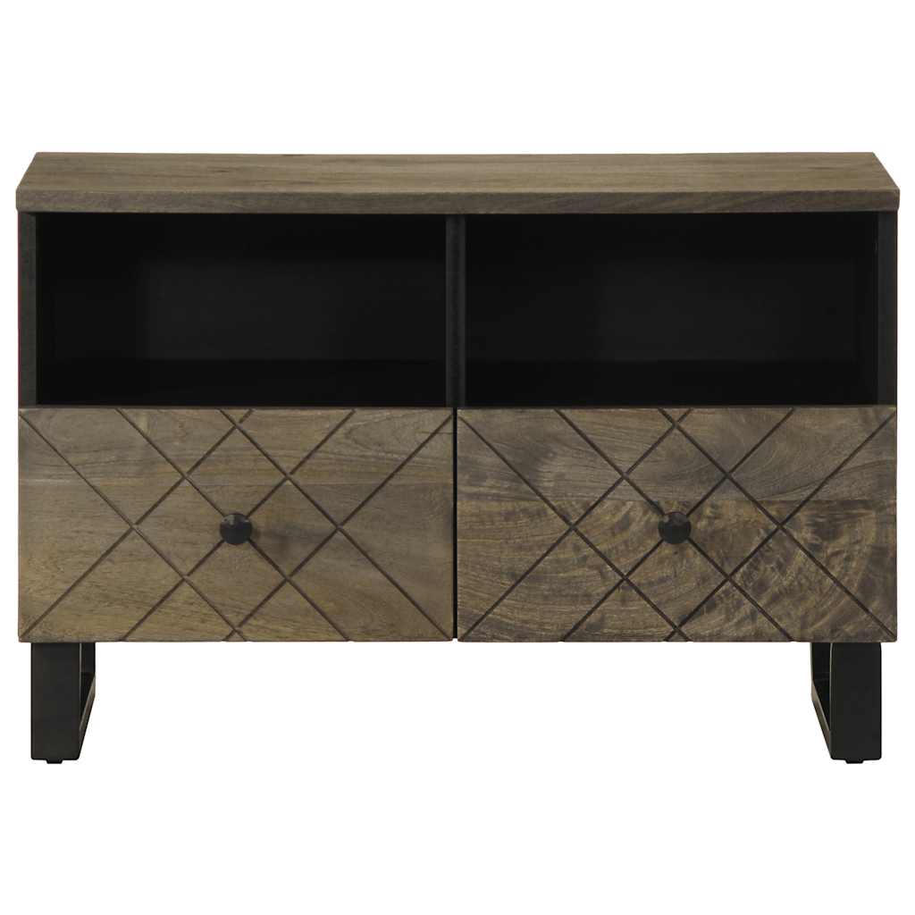 Black Mango Wood Wood TV furniture 70x33x46 cm