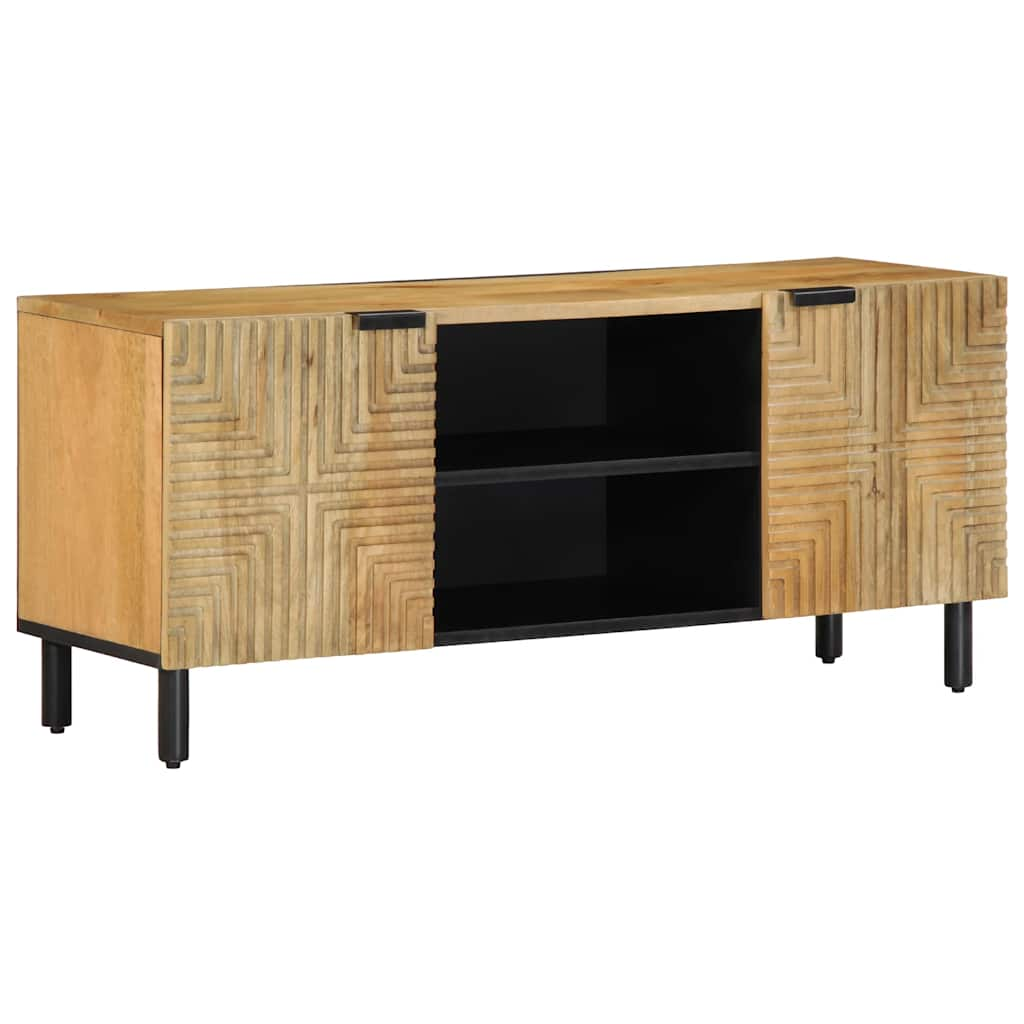 Vetonek Mueble de TV marrón 105x33x46 cm madera maciza mango