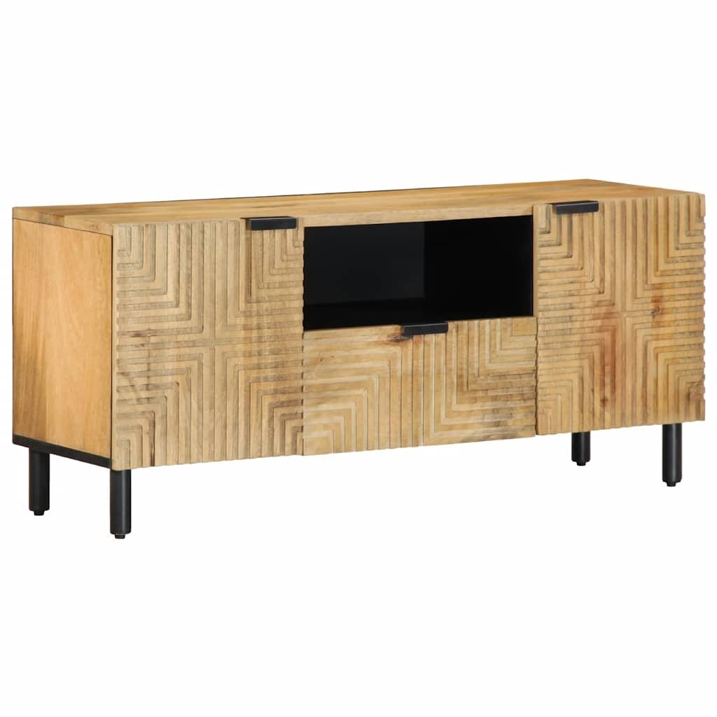 Vetonek Mueble de TV marrón 105x33x46 cm madera maciza mango