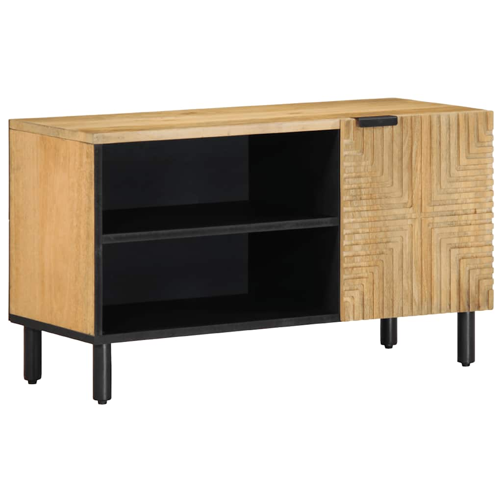 Vetonek Mueble de TV madera maciza mango marrón 80x31,5x46 cm