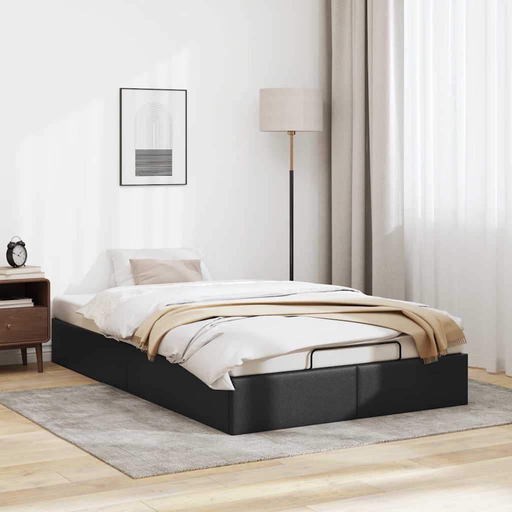 Vetonek Estructura cama otomana sin colchón negro 120x190cm