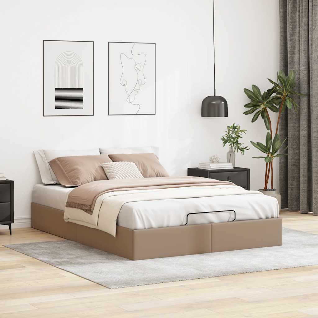 Vetonek Estructura cama otomana sin colchón 140x190 cm cappucino