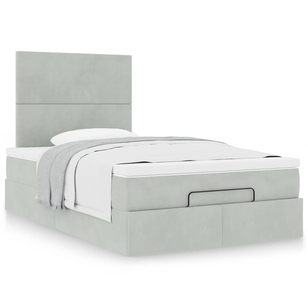 Vetonek Estructura cama otomana colchones gris claro 120x200cm