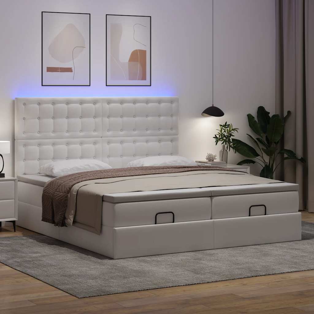 Vetonek Estructura cama otomana colchones blanco puro 160x200cm