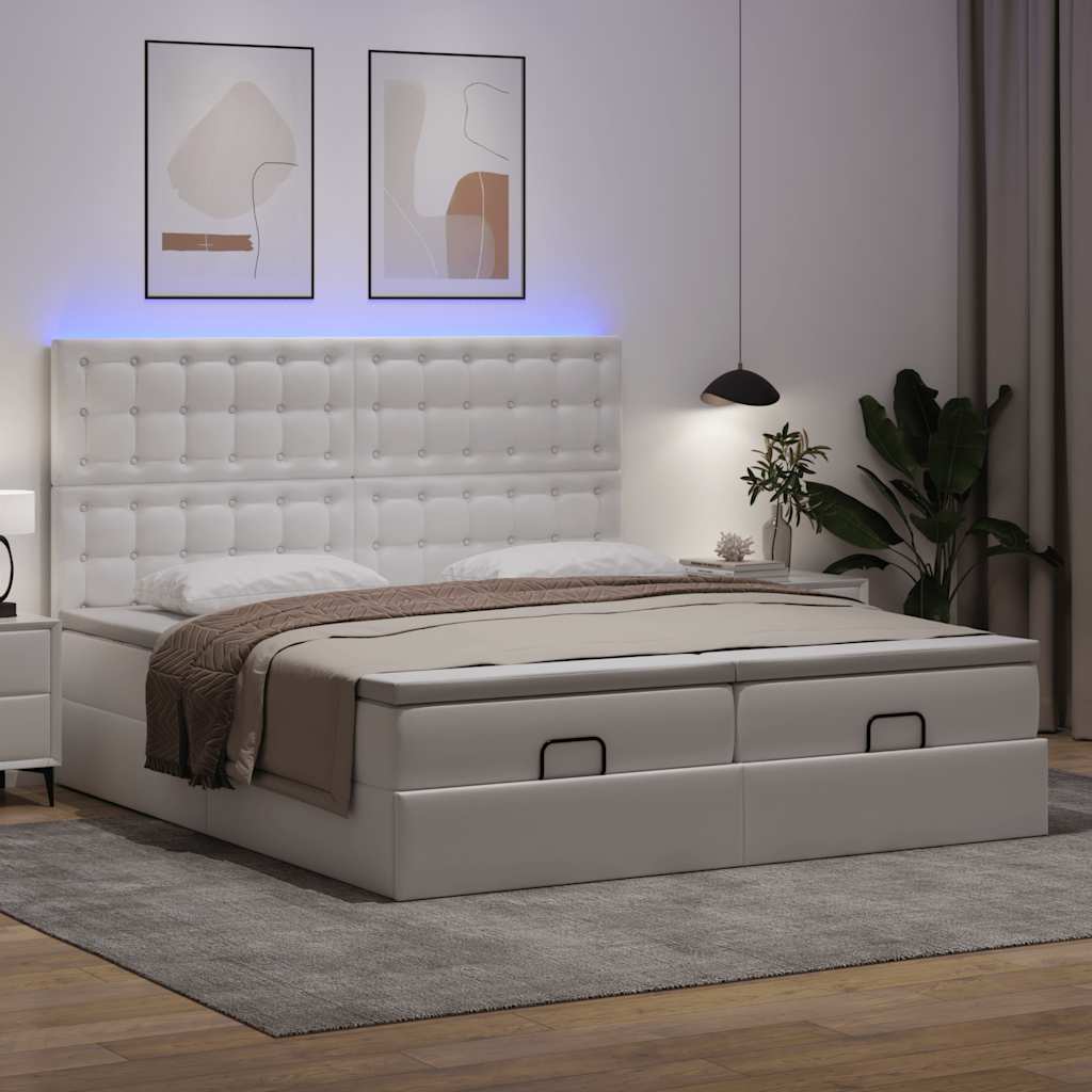 Vetonek Estructura cama otomana colchones blanco puro 200x200cm