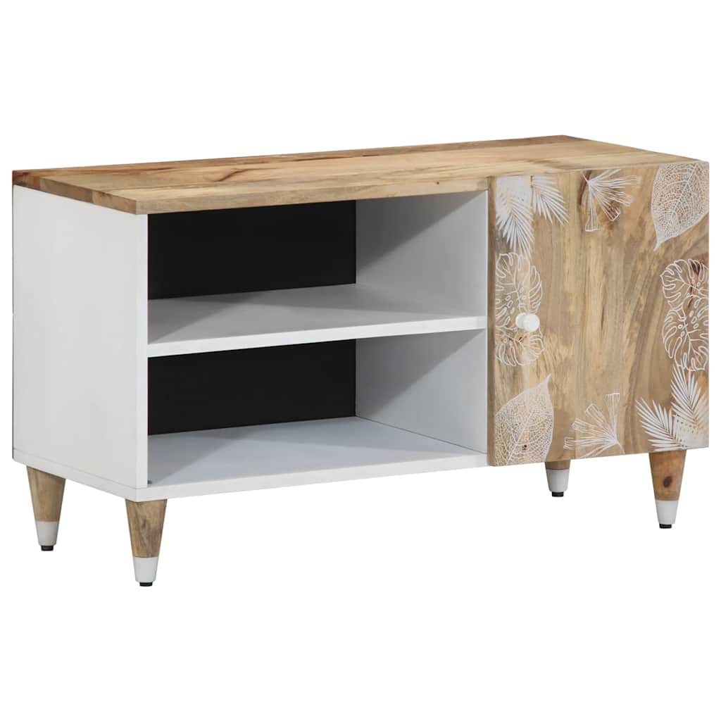 Vetonek Mueble de TV madera maciza de mango 80x31,5x46 cm