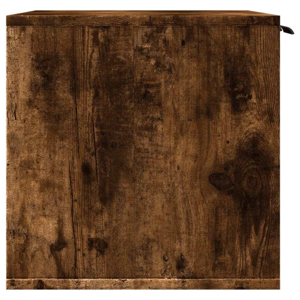 Meuble bac à litière pour chat en bois de chêne fumé 60x40x40 cm v9585 - Vetonek