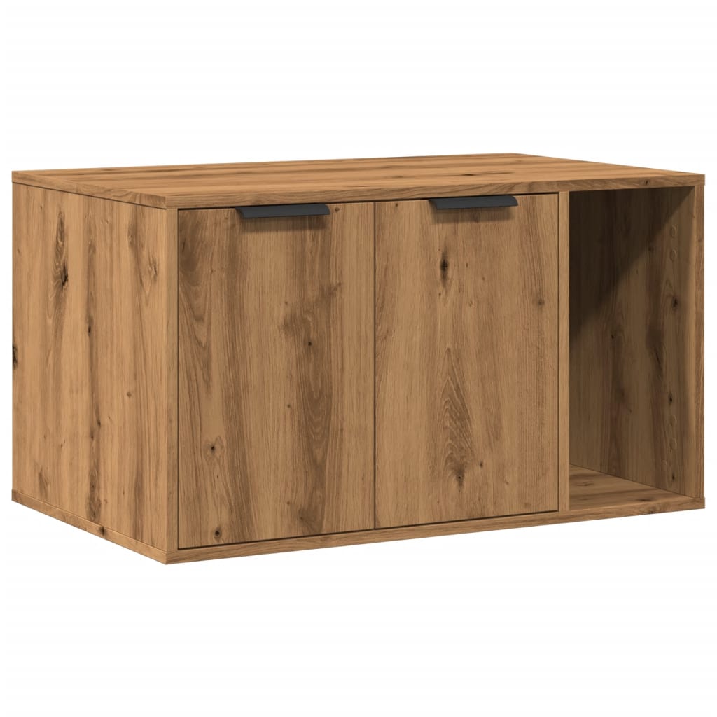 Vetonek Mueble arenero para gatos madera roble artisian 80x50x45 cm