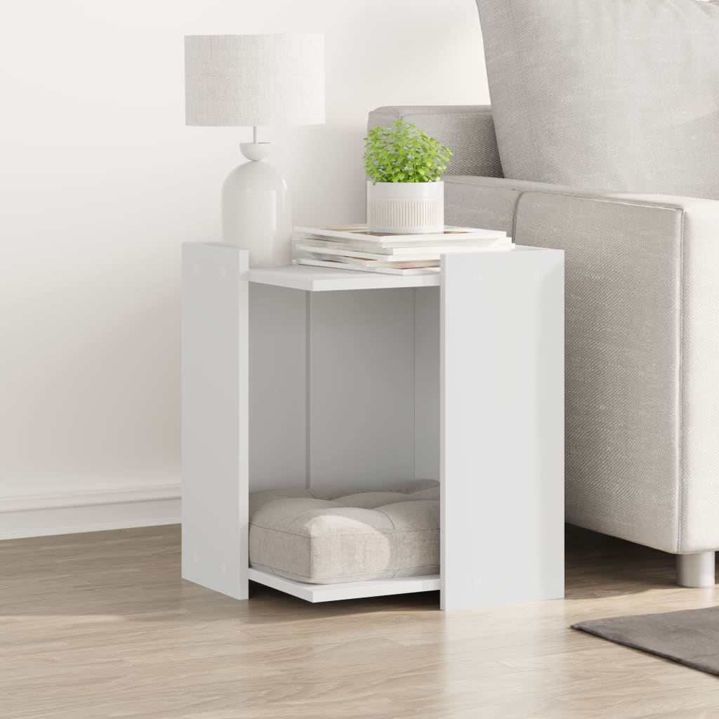 Mueble arenero para gatos madera sintetizada Nexus blanco 42x42x51 cm