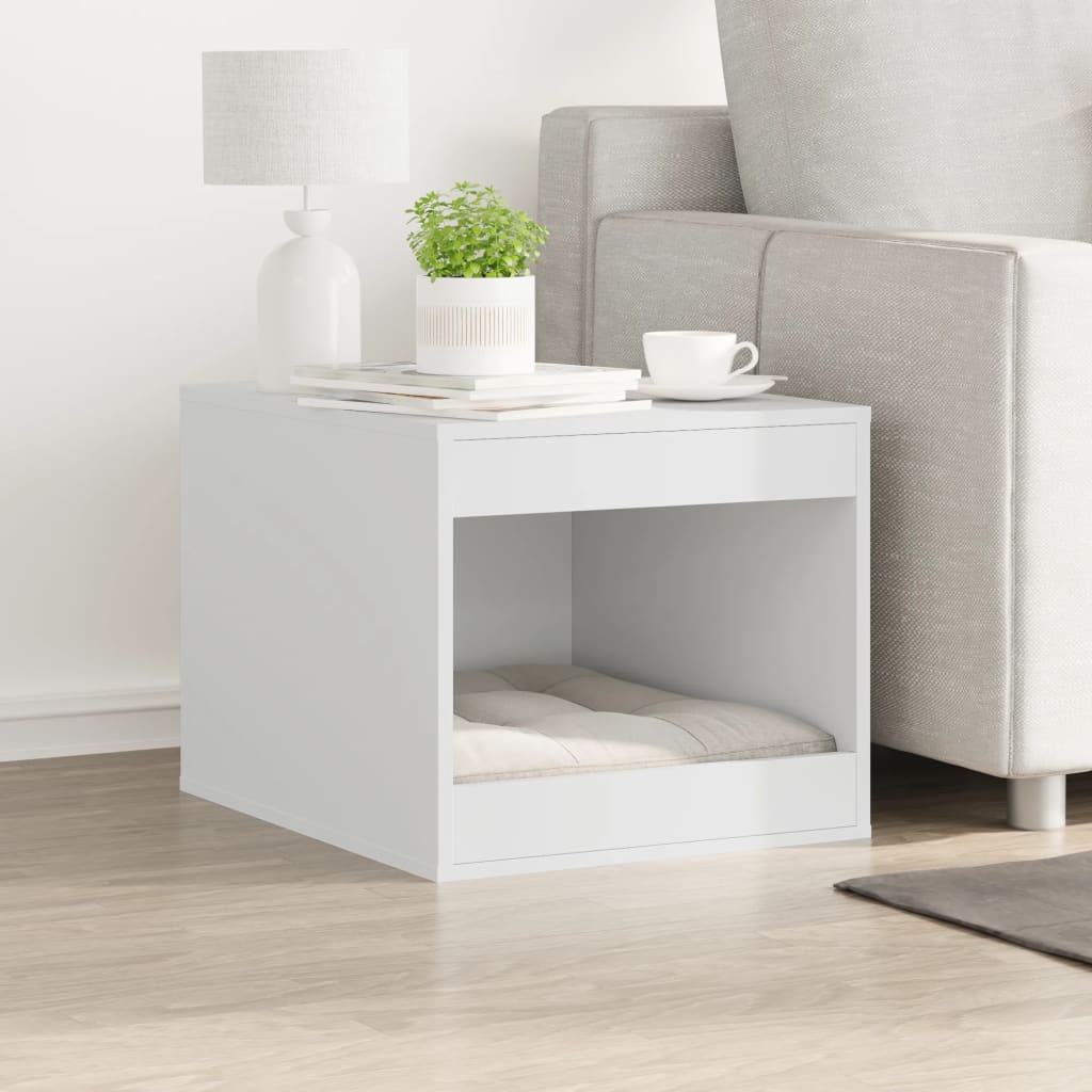 Mueble arenero para gatos madera sintetizada Nexus blanco 47x59x42 cm