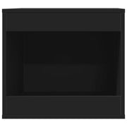 Meuble bac à litière pour chat en bois d'ingénierie noir 47x59x42 cm v9912 - Vetonek