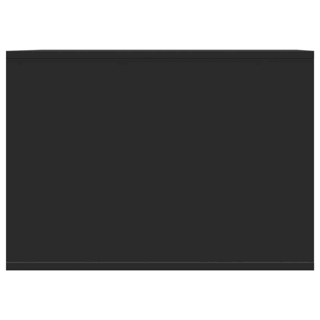 Meuble bac à litière pour chat en bois d'ingénierie noir 47x59x42 cm v9912 - Vetonek