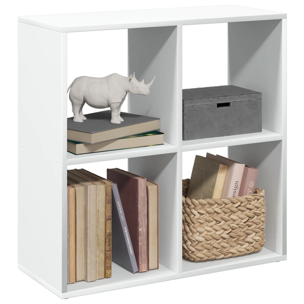 Vetonek Librería divisora madera ingeniería blanca 69,5x29x69,5 cm