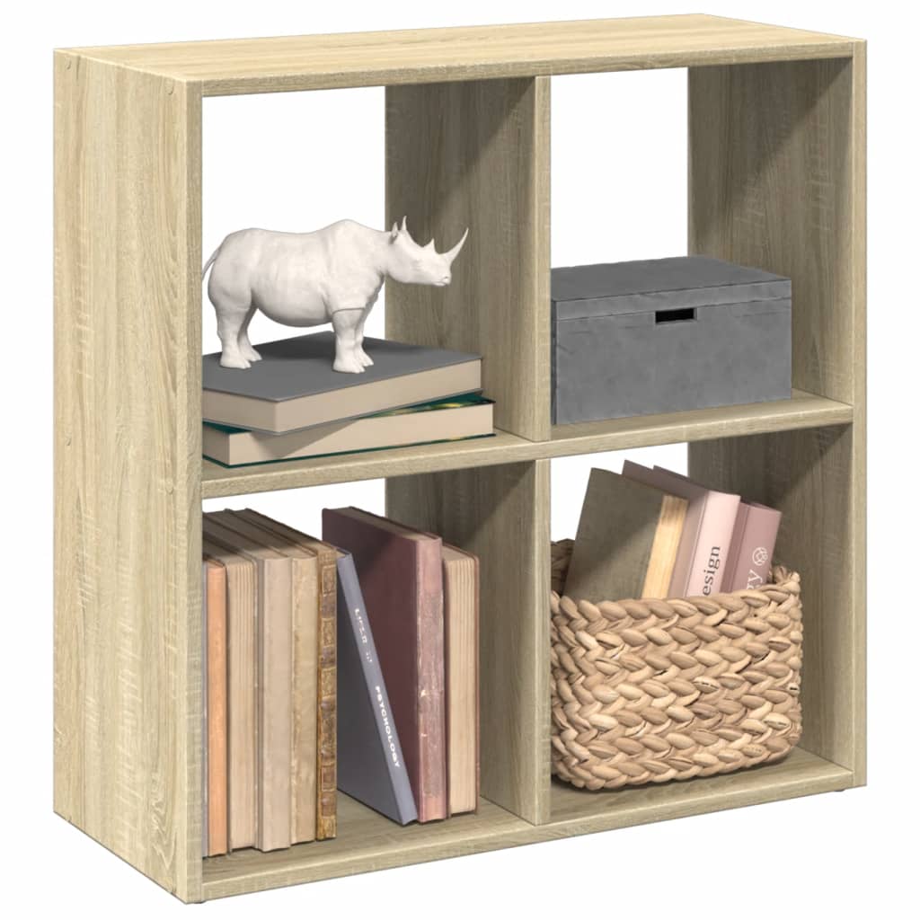 Vetonek Librería divisor madera ingeniería roble Sonoma 69,5x29x69,5 cm