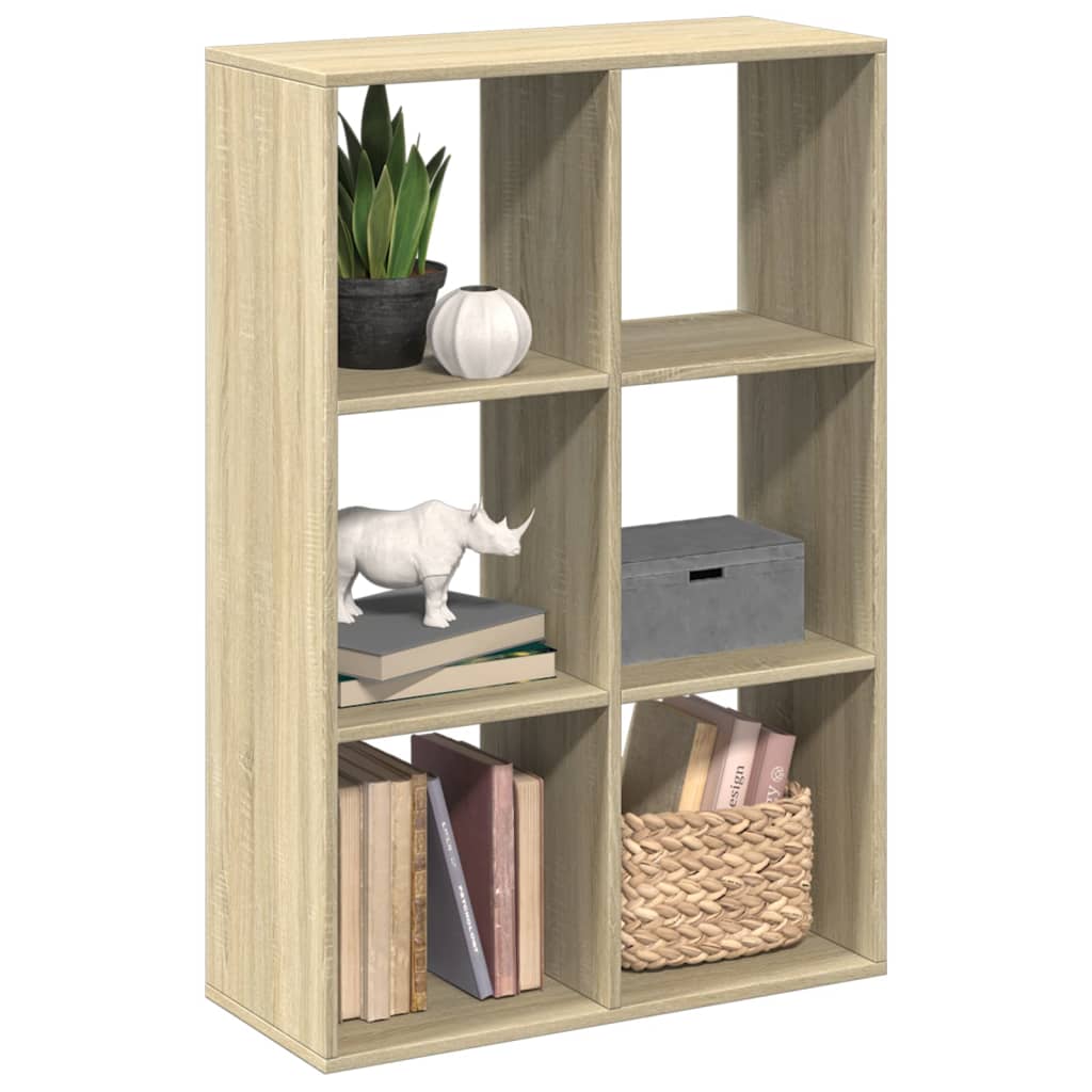 Vetonek Librería divisor madera ingeniería roble Sonoma 69,5x29x103,5cm