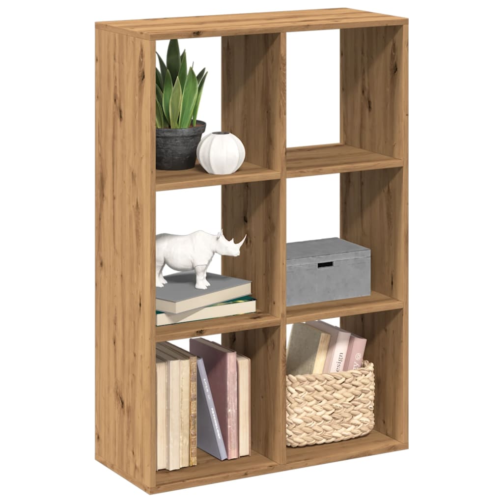 Vetonek Librería divisora madera roble artisan 69,5x29x103,5 cm