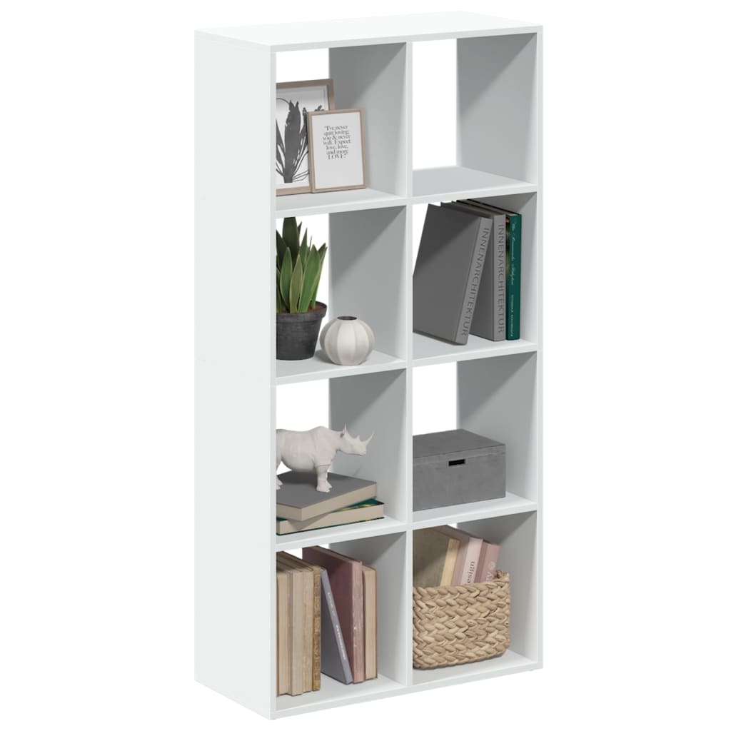 Vetonek Librería divisora madera ingeniería blanco 69,5x29x137,5 cm