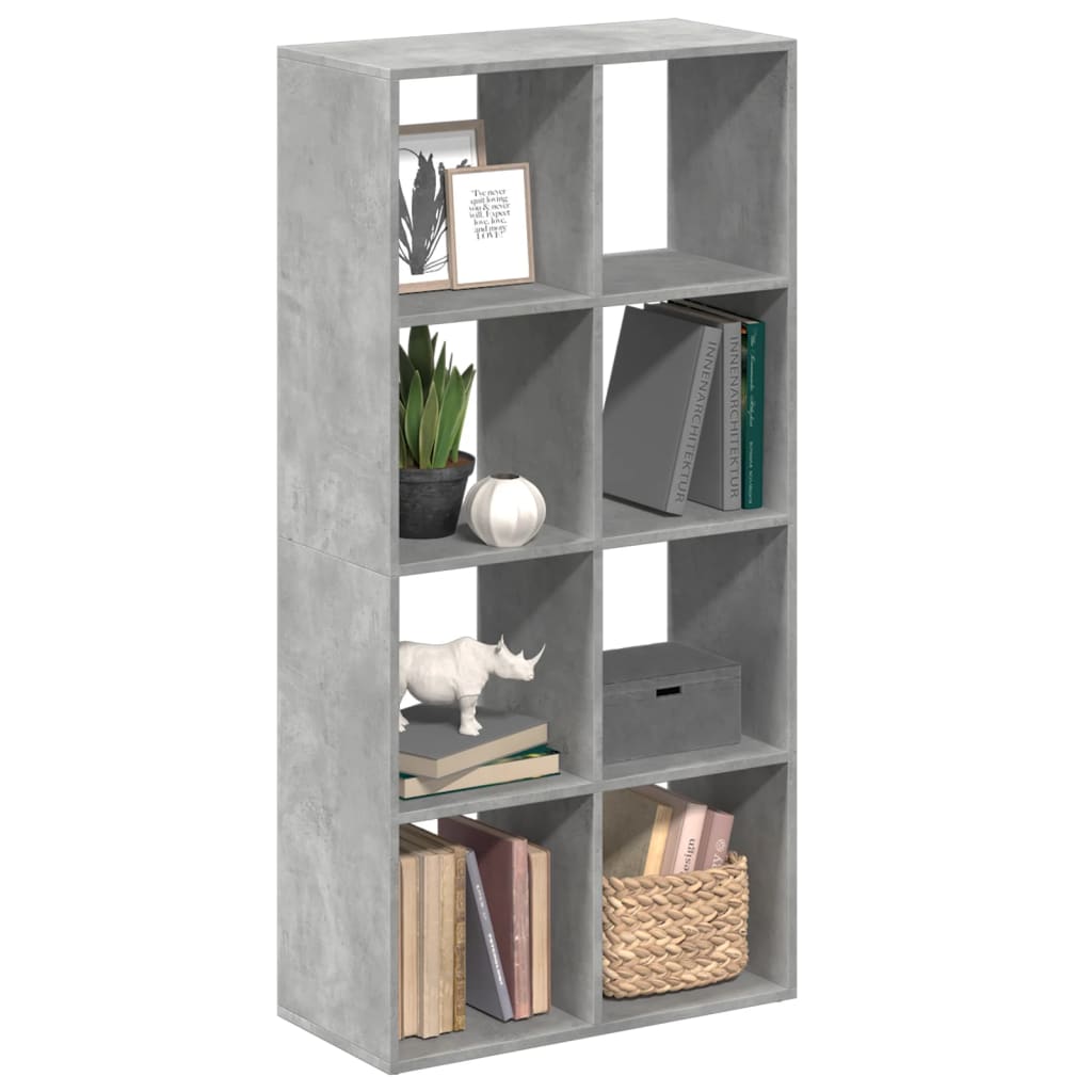 Vetonek Librería divisora madera gris hormigón 69,5x29x137,5 cm