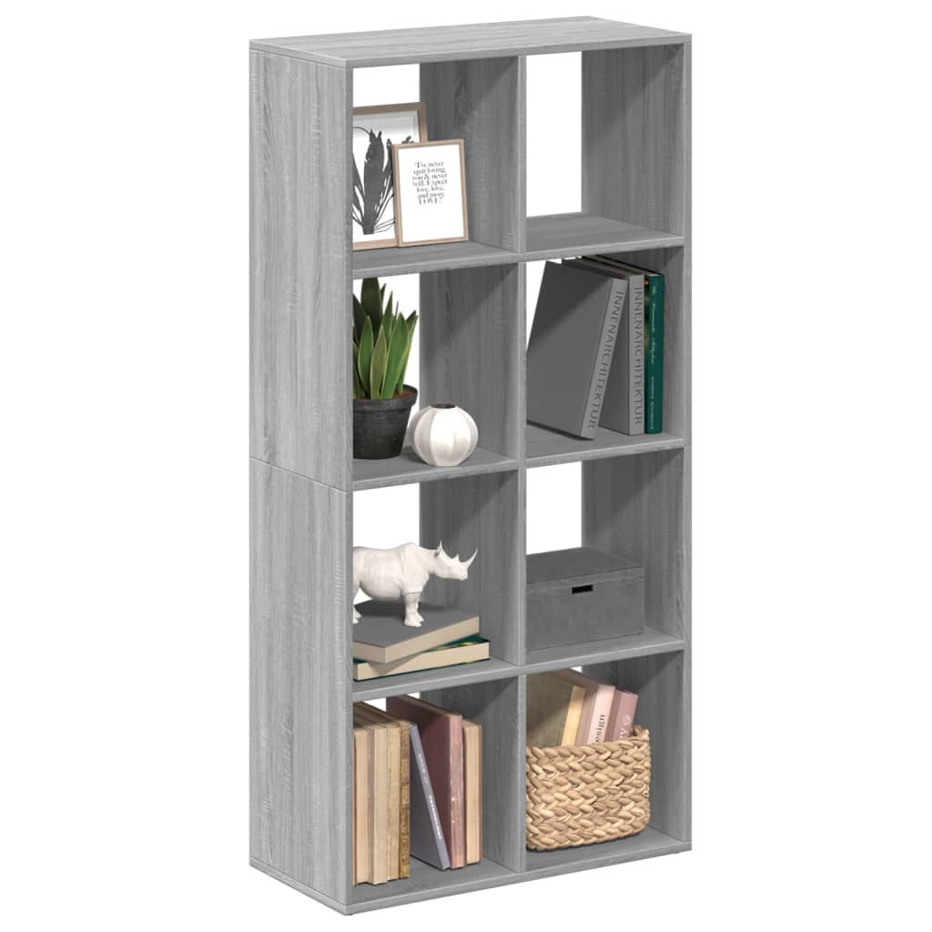 Vetonek Librería divisor madera ingeniería gris Sonoma 69,5x29x137,5 cm