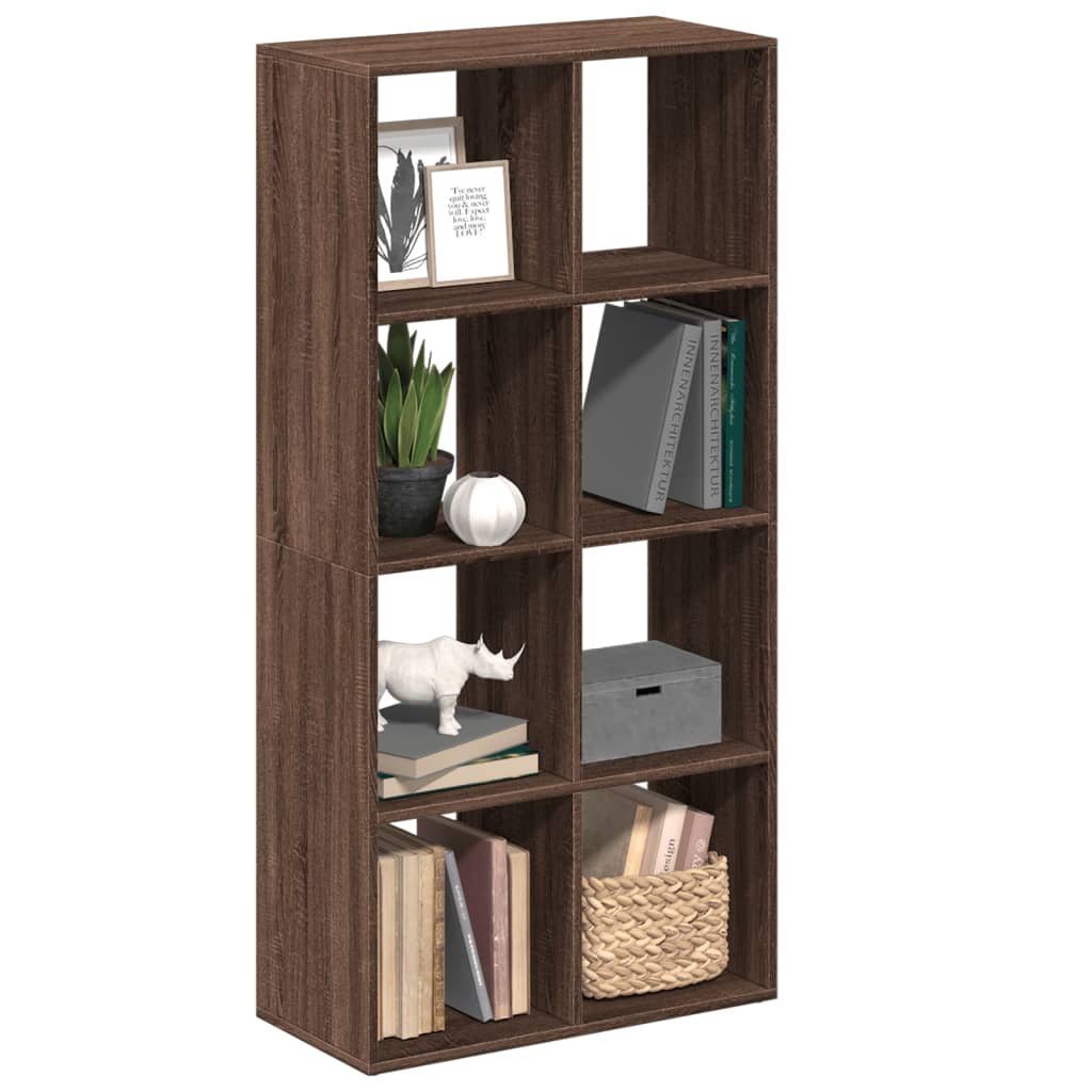 Vetonek Librería divisor madera ingeniería marrón roble 69,5x29x137,5cm