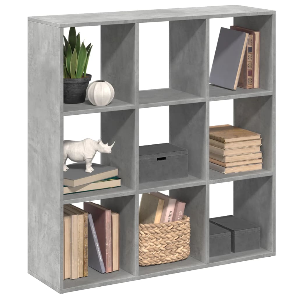 Vetonek Librería divisora madera gris hormigón 102x29x103,5 cm