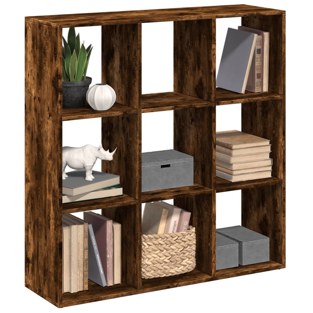 Vetonek Librería divisora madera roble ahumado 102x29x103,5 cm