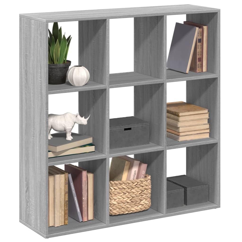 Vetonek Librería divisor madera ingeniería gris Sonoma 102x29x103,5 cm